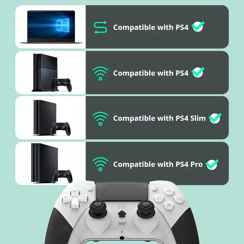 Controlador de jogo sem fio DATA FROG para console PS4 Gamepad para PC Joystick compatível com PS4 / PS4 Pro / PS4 Slim