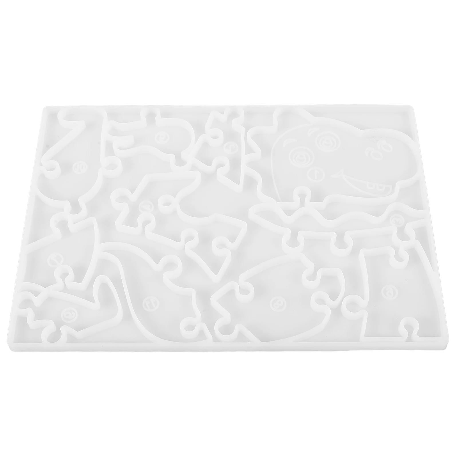 

Dinosaur Puzzle Mold Silicone Molds Key Chain Casting Diy Silica Gel Epoxy