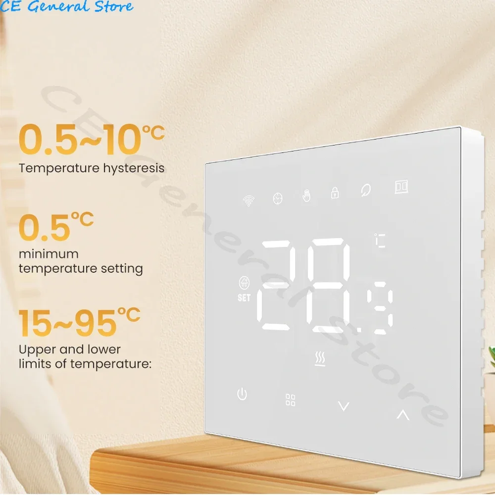 Termostato WIFI Tuya Smart Home riscaldamento elettrico caldaia a Gas a pavimento caldo Digital LED Temperatur Controller Alice Alexa