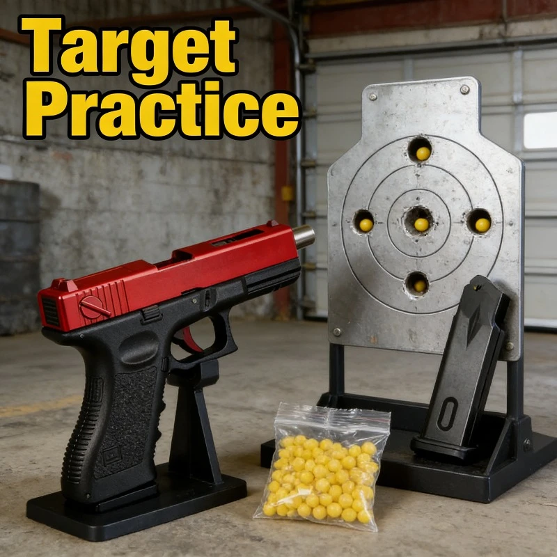 

G17 Alloy Toy Gun with Free Aiming Device Detachable Structure Collection Style Ideal Birthday Gift for Boys