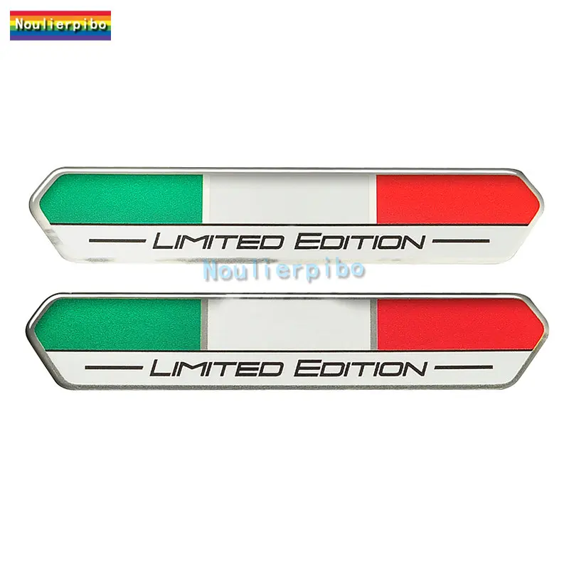 3D Car Sticker Italian Flag Limited Edition Car Sticker Epoxy Decal Dome Sticker Motorcycle Tank Car Styling Racing Vinyl Decal