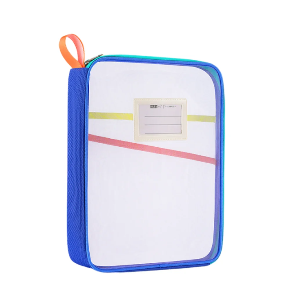 

Durable Dopamine Test Paper Storage Bag 3 Layer A4 Zipper Mesh Bags Visible Portable Document Bag Travel