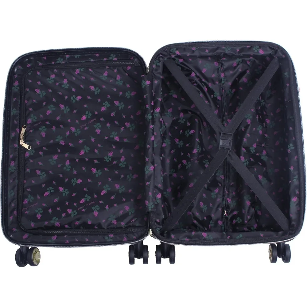 Lightweight Durable Expandable 20 Inch ABS + PC Hardside Luggage with 8-Rolling Wheels - Carry On Suitcase for Travel