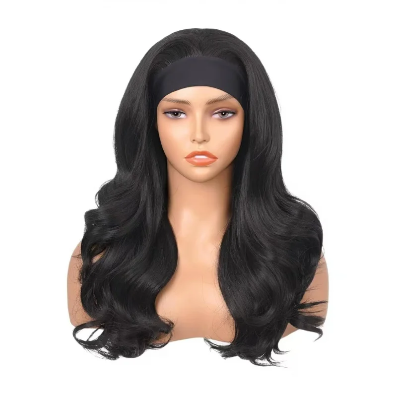 Headband for women with long hair, realistic full-head integrated , fluffy wavy wig - view 5