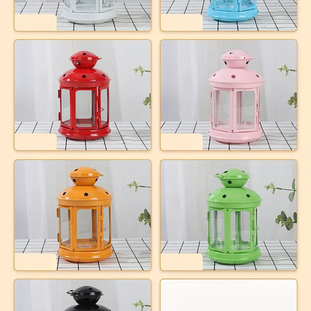 Star Design Metal Candle Lantern Iron Craft Ornament For DIY Cream Glue Home Decor Festival Party Table Centerpiece Gift