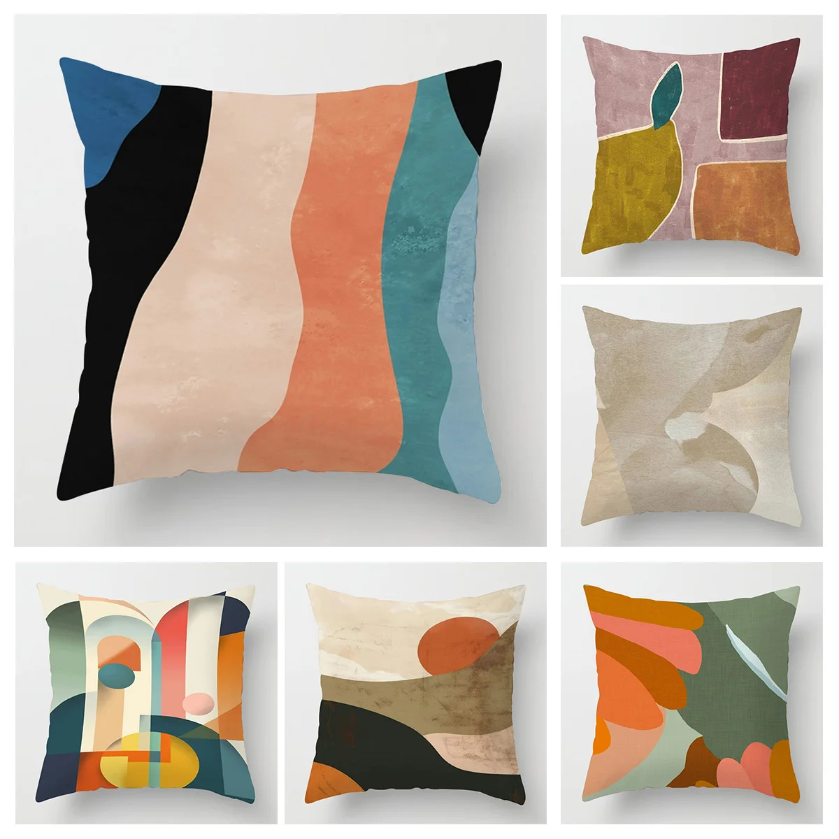 Scandinavian Abstract Style Pillow Cover 18x18/20x20 inches - Geometric Print Cushion Cover Home Decor Gift Pillow Cover