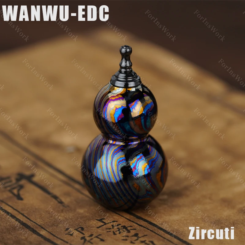 WANWU EDC Gourd Damascus Mokume Zircuti DIY Accessories EDC Gadgets