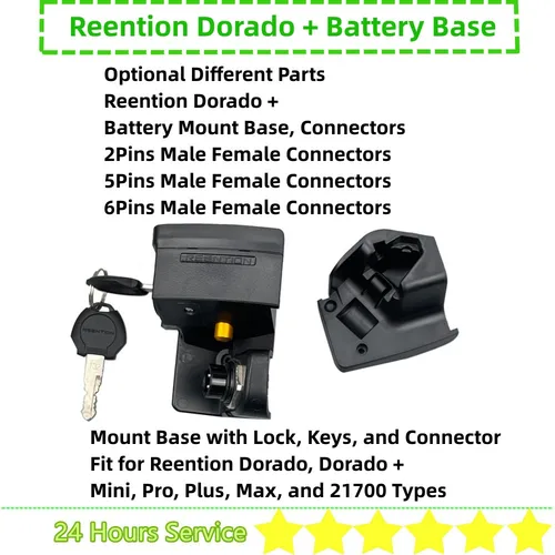 Reention-conector de batería Dorado, montaje de enchufe, soporte de placa Base, llaves de bloqueo para Dorado Max Plus Pro Mini 21700, pieza de batería