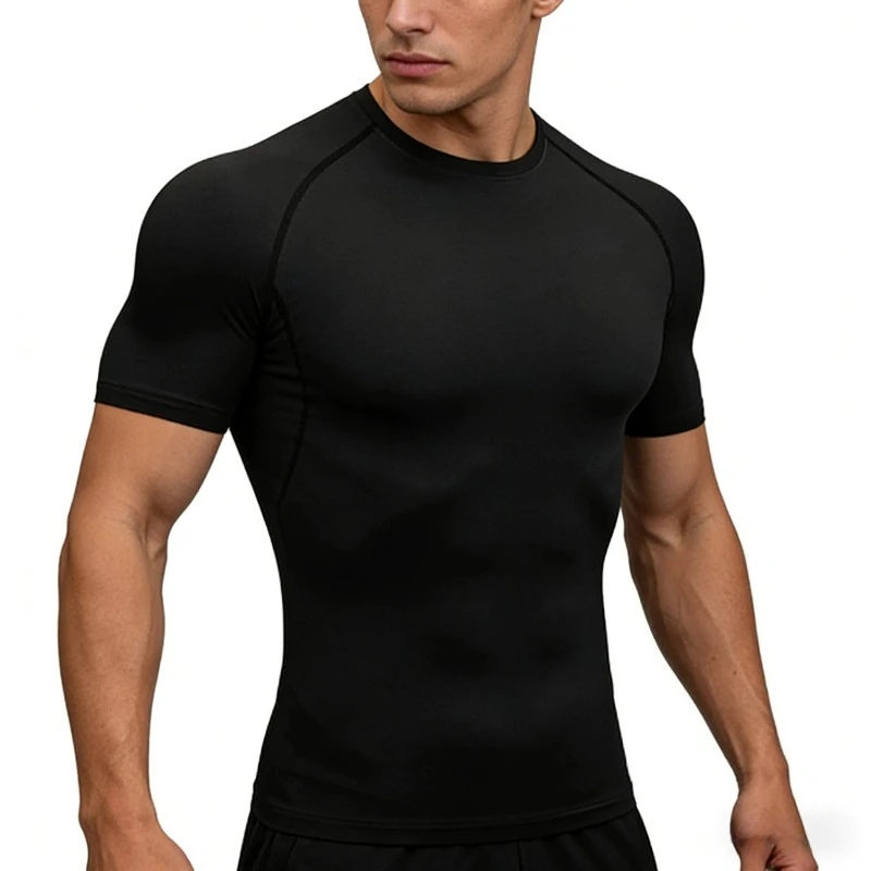 

Men's T Shirt Outdoor Training Fitness Gym Jogging Running Sweatshirt Bat/-Man Compression Shirts Tight Elastic Breathable