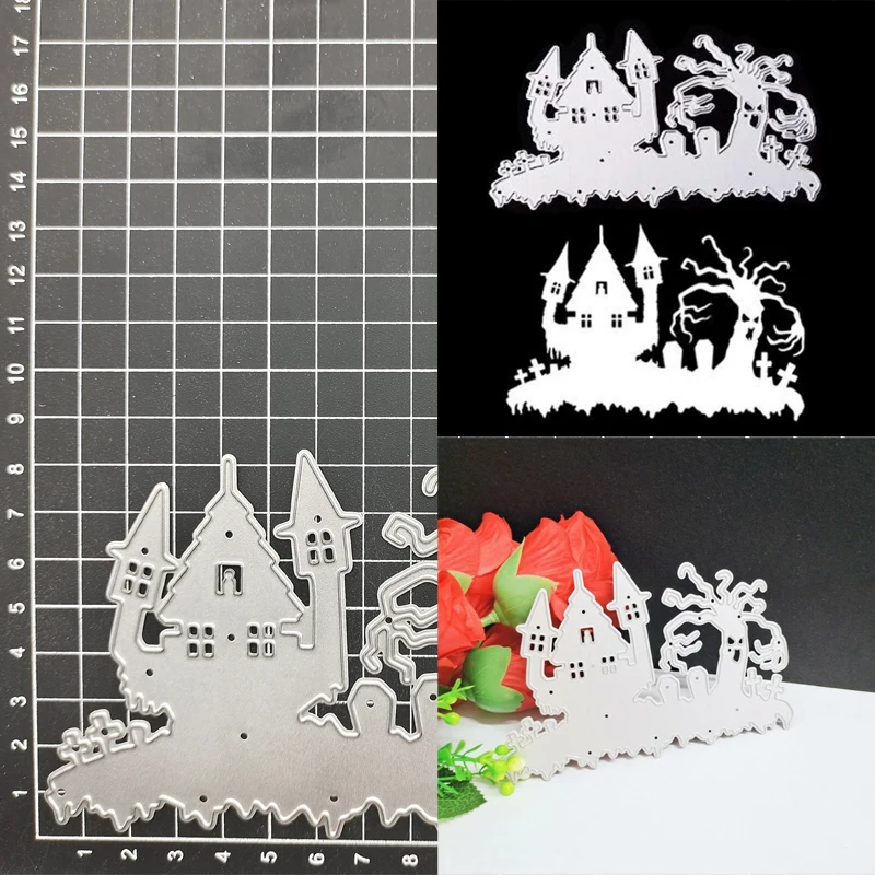 

Halloween house Metal Cutting Dies for DIY Scrapbooking Craft Die Supplies Moulds Card Album Decoration