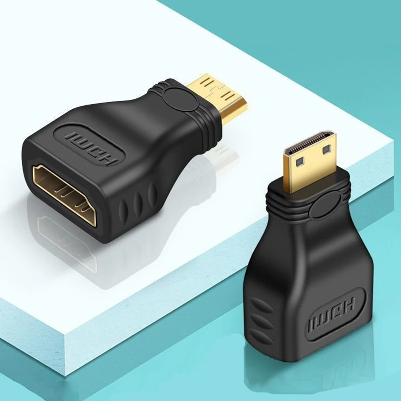

Mini HDMI-compatible Converter Male To Standard Extension Cable Adapter Female To Male Convertor Gold-Plated 1080P 1/2/5pcs