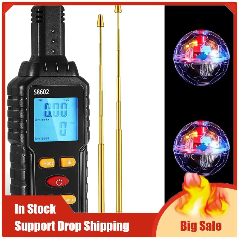 

A70U New Ghosthunting Equipment Kit 1 EMF Radiation Detector 2 LED Cat Balls 2 Copper Track Poles Metal Cat Balls Ghosthunting 5