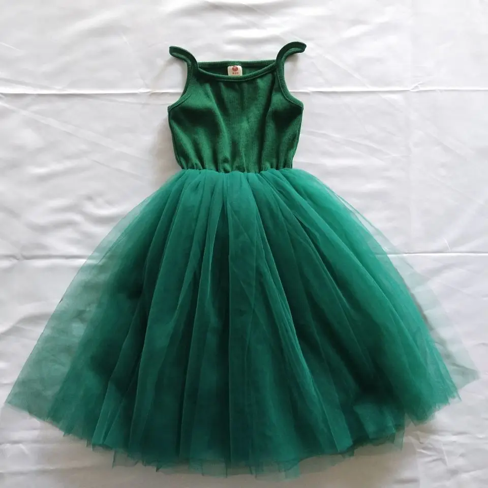 Baby Girls Cotton Tutu Dress Toddler Party Tulle Sundress Infant Princess Sleeveles Dresses Children Kids Sundress Clothing