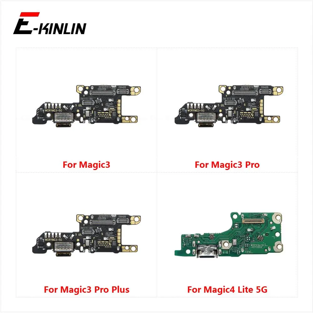 USB Charging Port Connector Board Parts Flex Cable With Microphone Mic For HuaWei Magic3 Magic4 Magic 3 4 Lite Pro Plus 5G