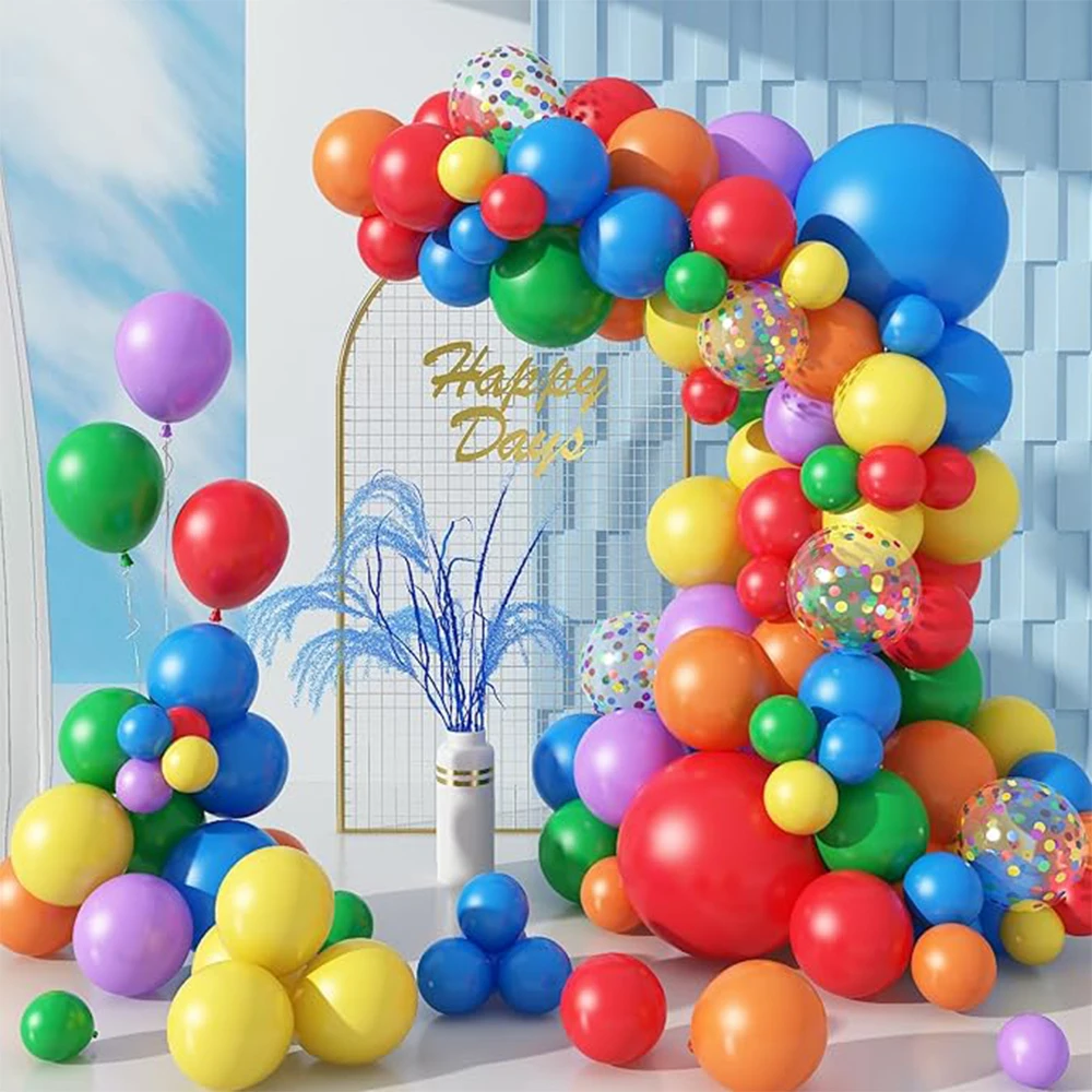 Biapian Rainbow Balloon Arch, 67pcs Rainbow Balloon Garland Kit, Colors Latex Balloons for Kids Birthday Party Decor