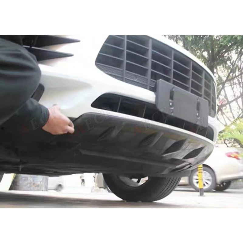 ألياف الكربون المصد الأمامي سبويلر الشفاه السفلى الحرس لوحة الفاصل لبورشه ماكان 2014-2017 الشفاه الناشر طقم الجسم