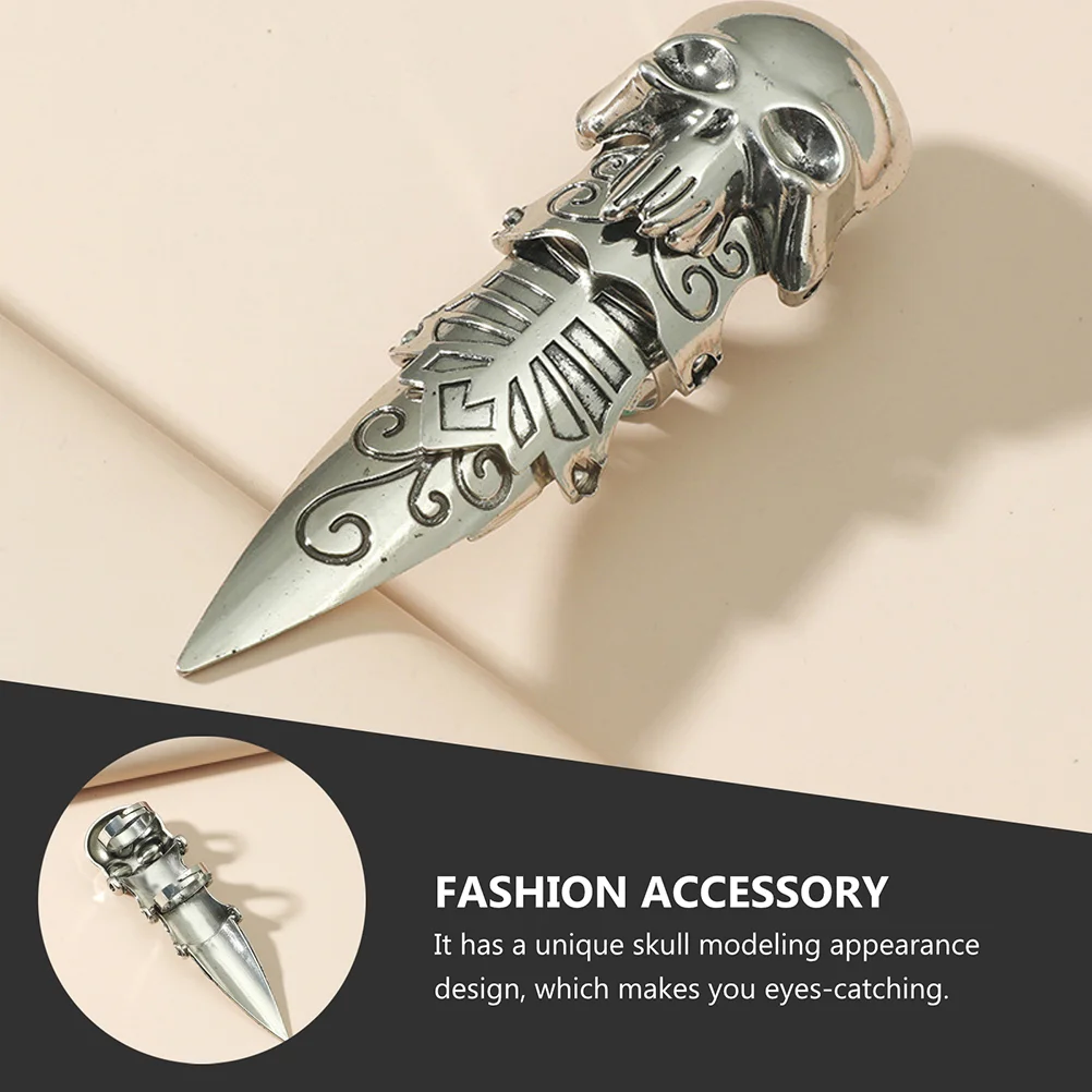 1pc Delicate Vinger Open Ring Retro Schedel Modellering Ring Decor Mode-accessoire Vinger Ring Decor Man Vinger Sieraden