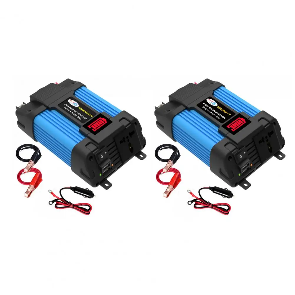 

Power Inverter 1 Set Durable Dual USB Ports DC Terminals Car DC 12V Power Converter Charging Adapter Auto Accessories