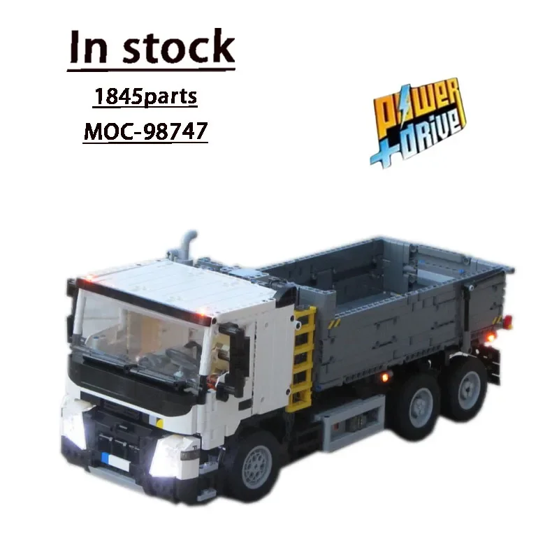 

MOC-98747 Electric RC 6x6 Cargo Transport Dump Truck Building Block Model • 1845 Parts Kids Birthday Building Blocks Toy Gift