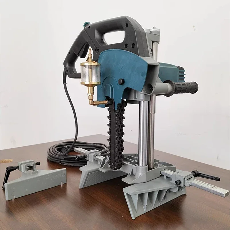 Woodworking portable square hole machine chain saw Ancient building pavilion punching machine wood mortise