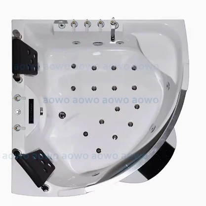 

Rose Gold Corner Spa Bathtub 1.5*1.5m For Home Use High-end Advanced Club Hotel Project Constant Temperature Spa Massage Bathtub