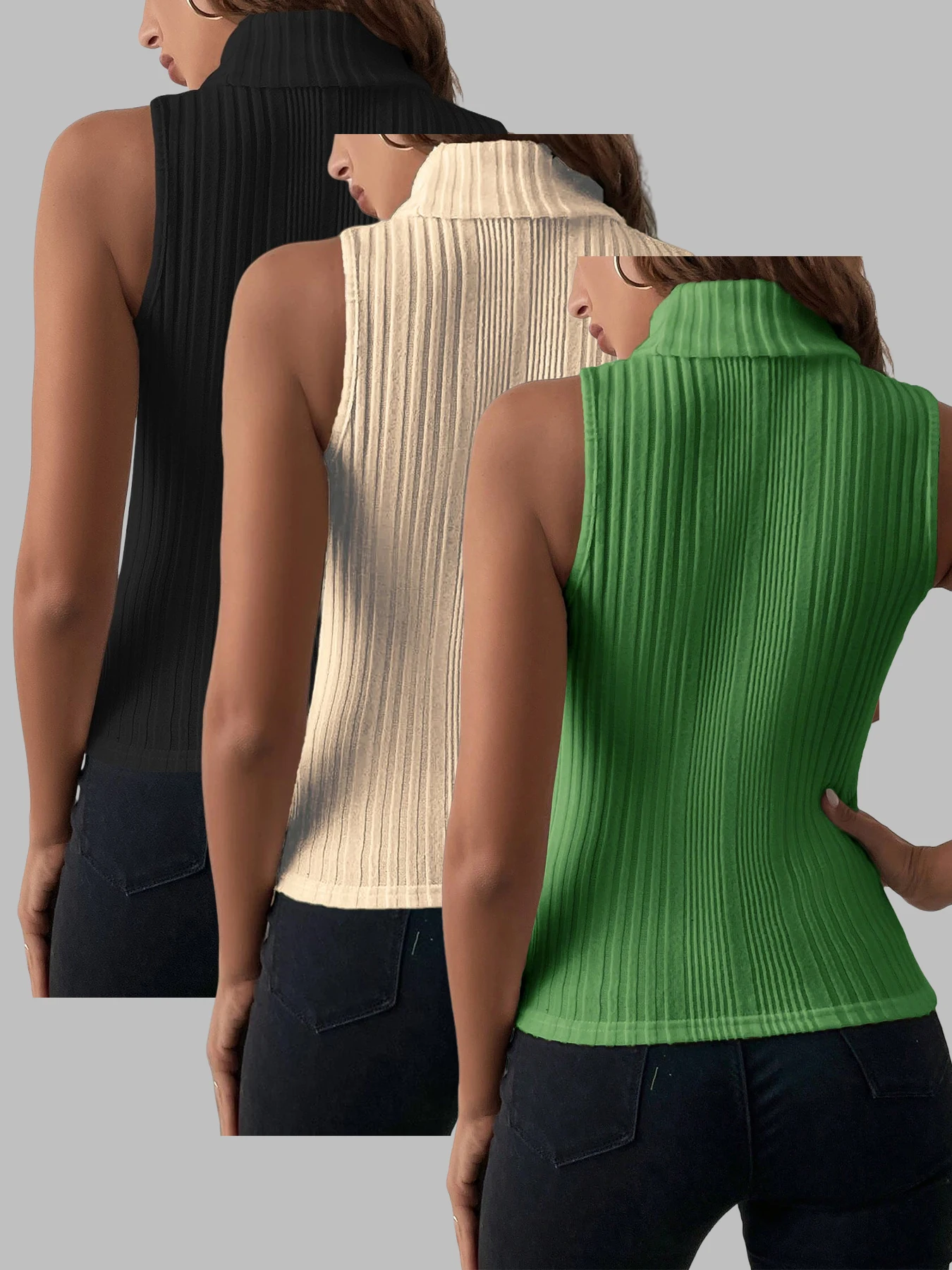 

Новая мода, универсальный элегантный специальный однотонный женский жилет, хит продаж, комплект из трех предметов