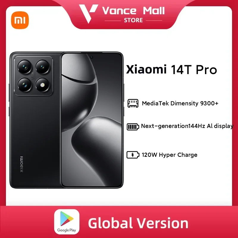 Xiaomi-Mi 14T Pro 5G Global Version, Appareil photo Leica 50MP, MediaTek, Dimrespondante 9300 +