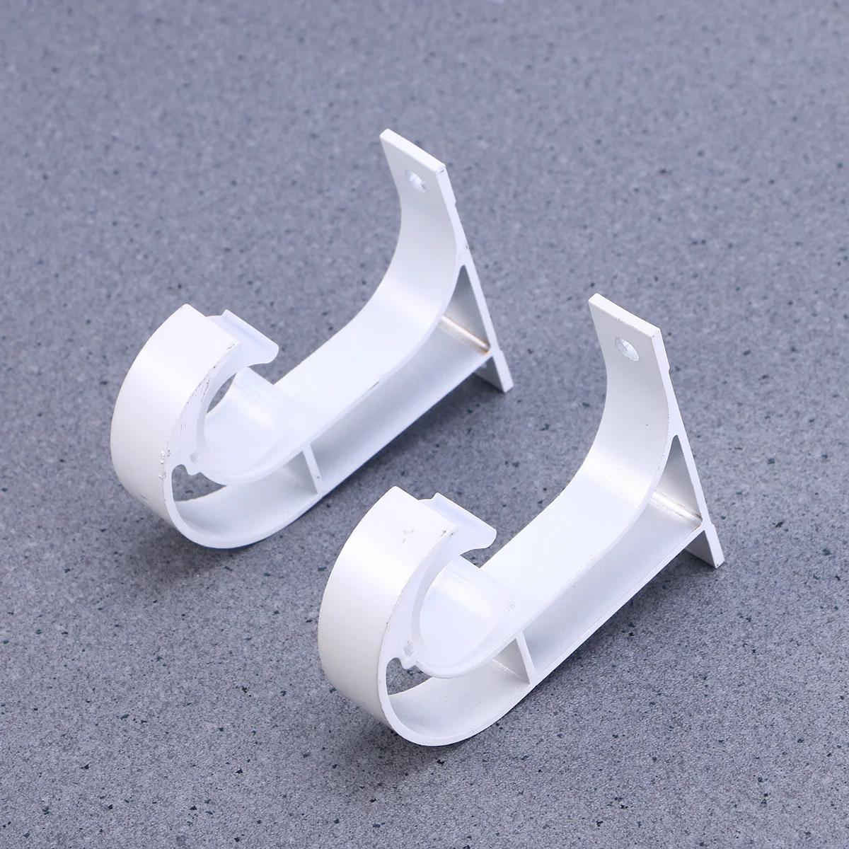 

2Pcs Aluminium Alloy Curtain Rod Pole Holders Heavy Duty Thick Anti-Slip Silicone Pads Easy Install for Living Room Bedroom