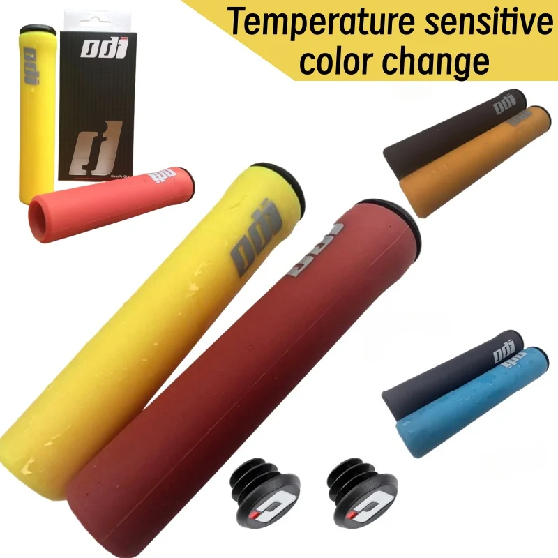 

Silicone Bicycle Grips 22.2mm Red Yellow Coffee Orange Grey Green Gradient Non-slip Grip for BMX Folding Bicycle Handlebar Cover