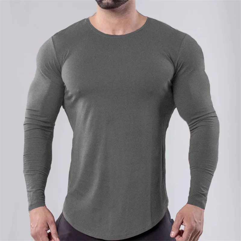 Men Compression Running t Shirt Long Sleeve Sport Tshirt Training Gym Shirt Bodybuilding Top Fitness Tights Man Football Jersey