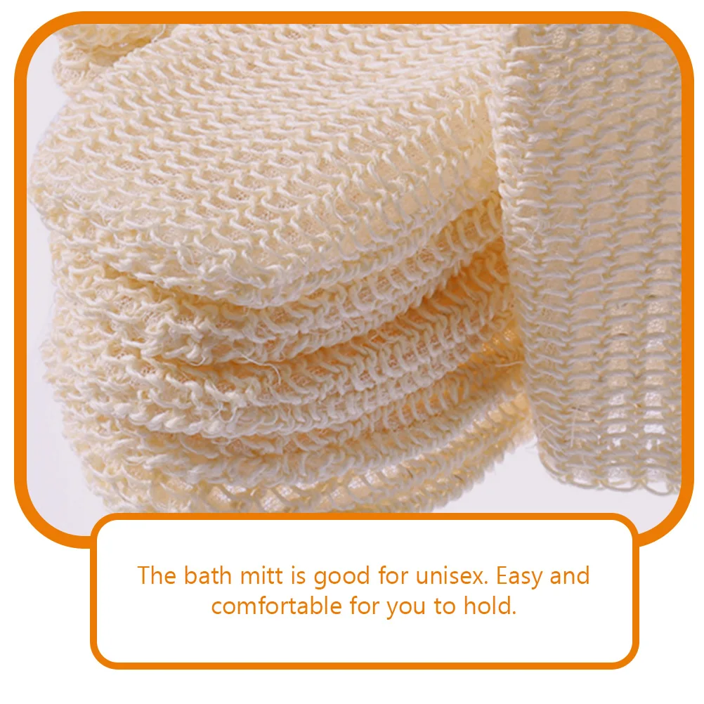 

2pcs Exfoliating Bath Mitt Sisal Body Scrubber Double Sided Shower Gloves Unisex Bathing Accessories Skin Cleaning Tool
