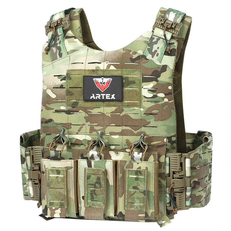 1000d Polyester plate carrier tactical vest Magezine Pouch with Quick Release Molle Chaleco Tactical bandolier laser cut