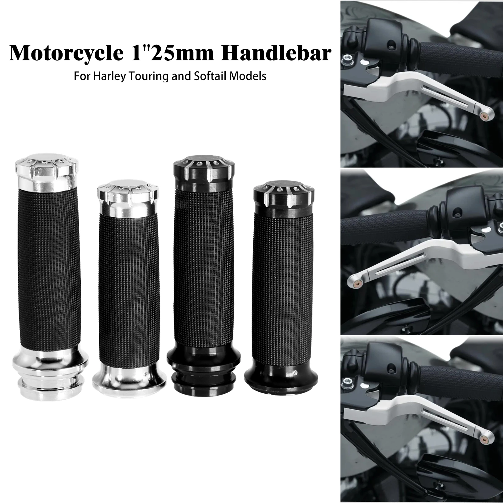 

Motorcycle Handle 1''25mm Electronic Grips Handlebar Hand Grips Electronic Throttle For Harley Touring Street Glide Softail Slim