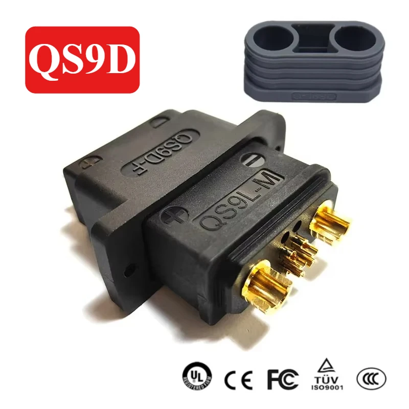 QS9D Anti Spark Connector 160A Lock Plate Female Male Head High Current Drone Lawn Mower QS9-D Series Lithium Battery Connectors
