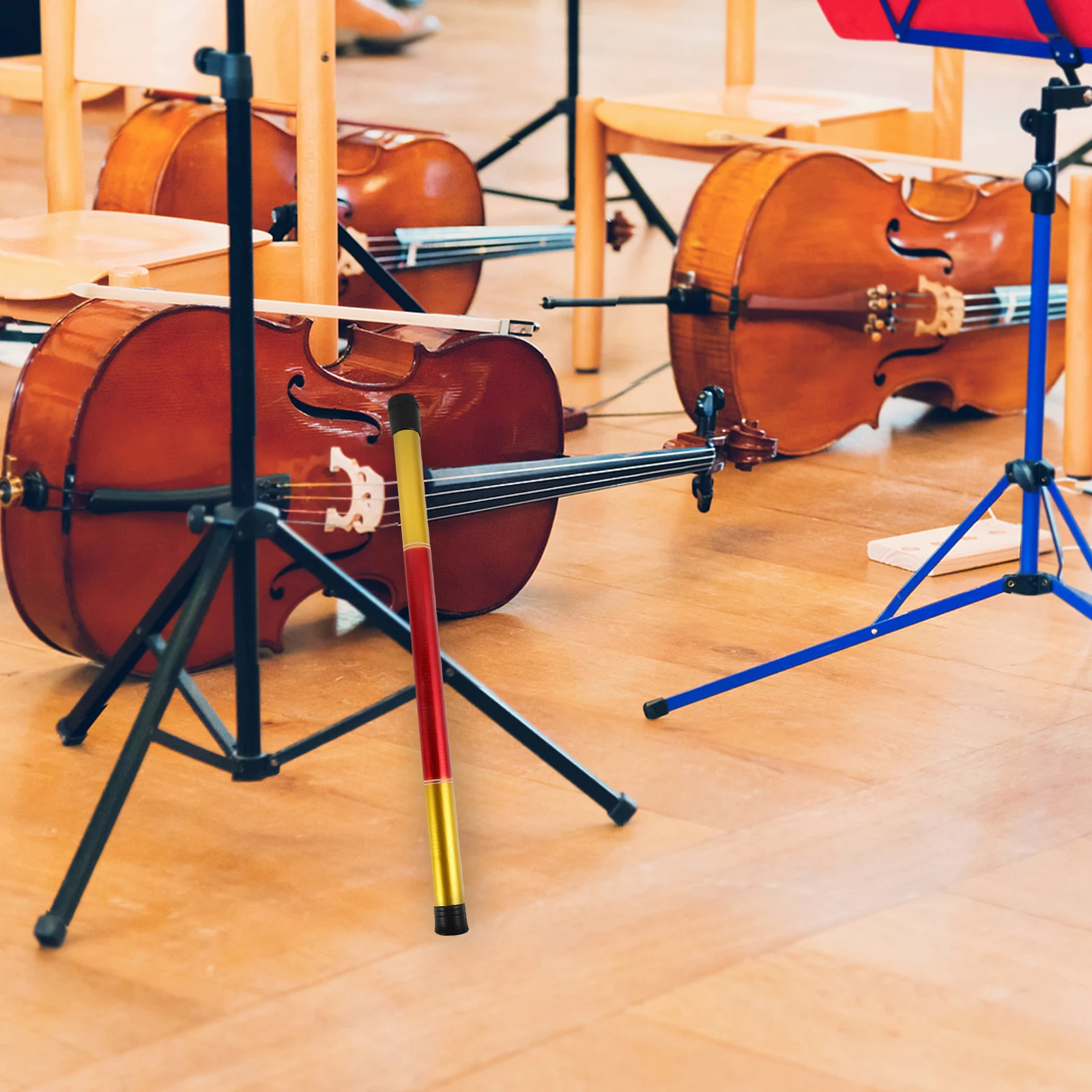 

Baton Barrel Conductor Organizer Tube Conducting Storage Container Music Cylinder Bamboo