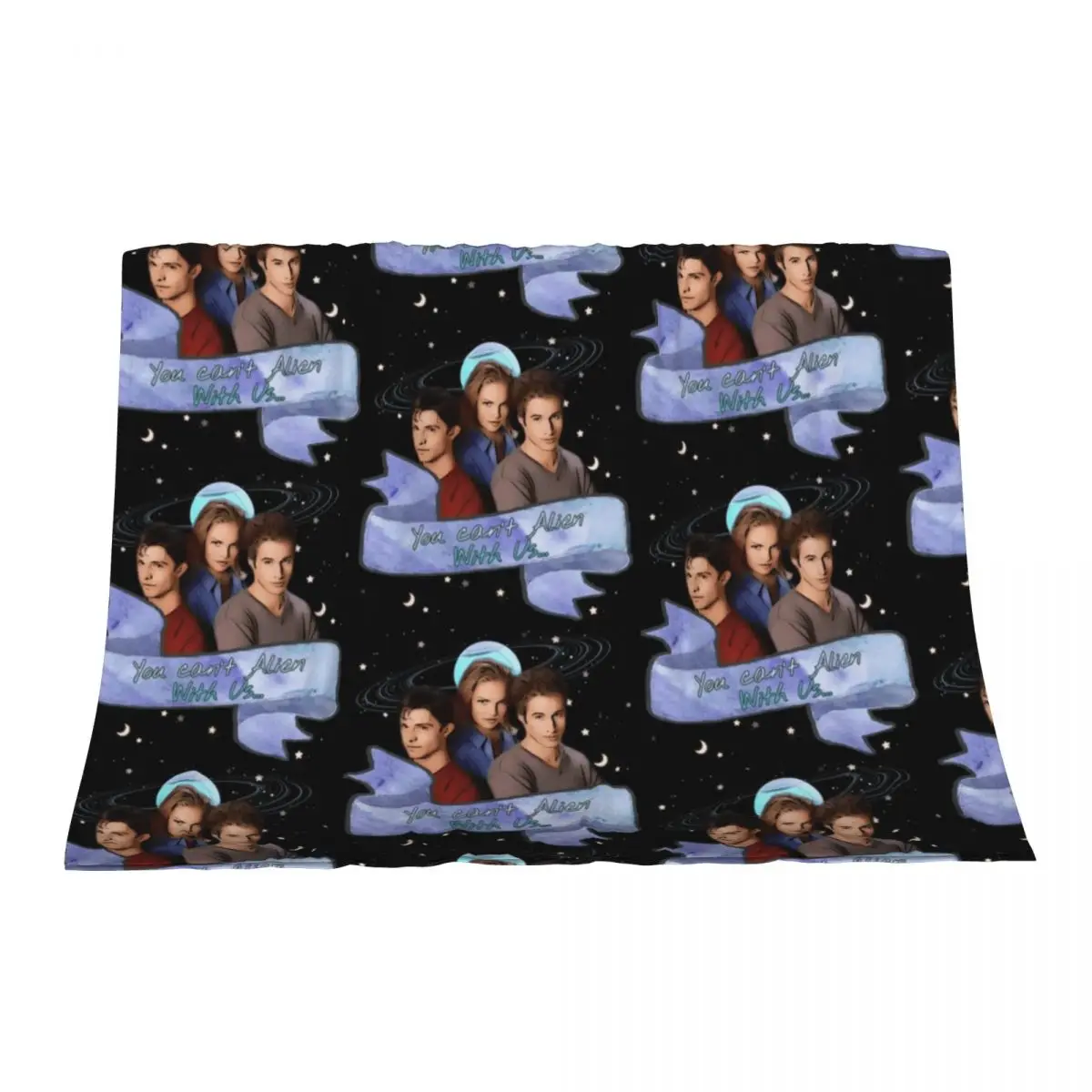 

Roswell tv show you can't Alien with us Throw Blanket Hair Picnic Luxury Designer Blankets