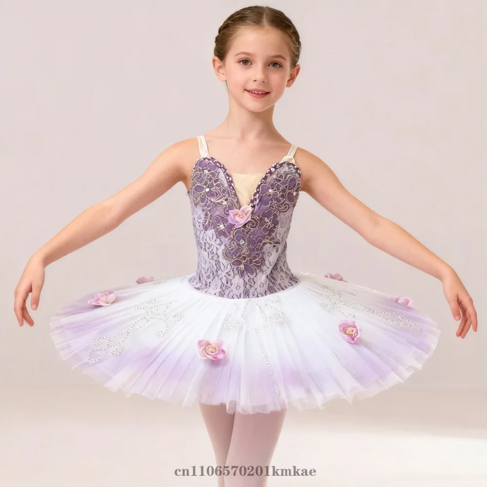 

Платье-туту с пайетками для балета и современного танца, детский костюм для выступлений