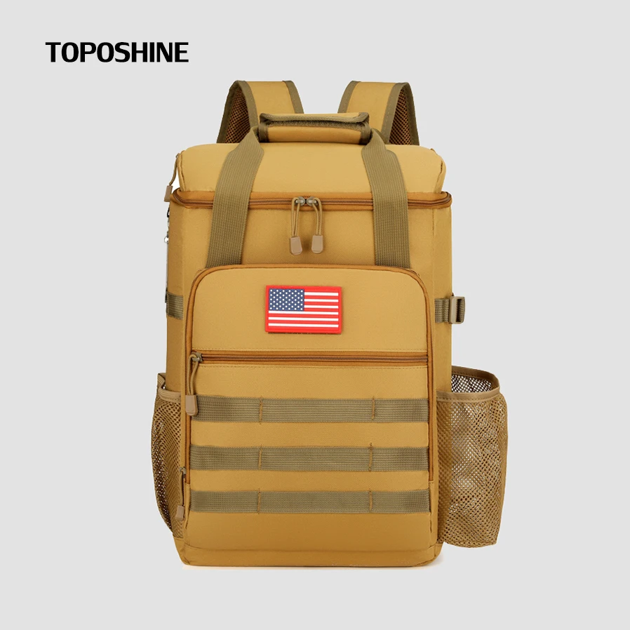 Toposhine 25L التكتيكية على ظهره للنساء/الرجال المشي لمسافات طويلة في الهواء الطلق الليزر قطع Daypack حقيبة مدرسية مخيم الصالة الرياضية حقيبة الظهر مع حامل الكأس المزدوج