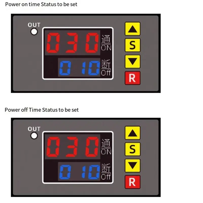 A76I-T3231 Digital Time Delay Relay Multifunction LED Display Cyclic Timing Control Switch Adjustable Timing Relay,C Easy Instal