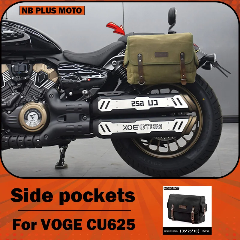 【Premium】For VOGE CU625 modified tactical hanging board side bag stand side box vintage canvas tool expansion side hanging bag a