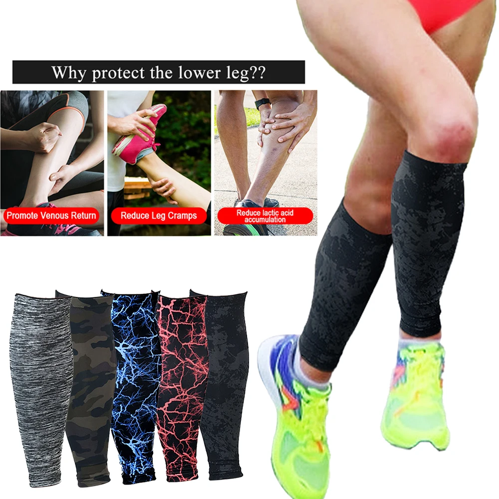 1 PCS Sport Parastinchi Compressione Manicotti al polpaccio Corsa Escursionismo Ciclismo Scaldamuscoli Corridori Parastinchi Stecca Vena varicosa