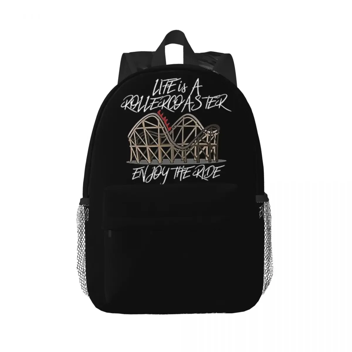 Life Is A Rollercoaster, Enjoy The Ride Backpacks Teenager Bookbag Casual Children School Bags Travel Rucksack Shoulder Bag