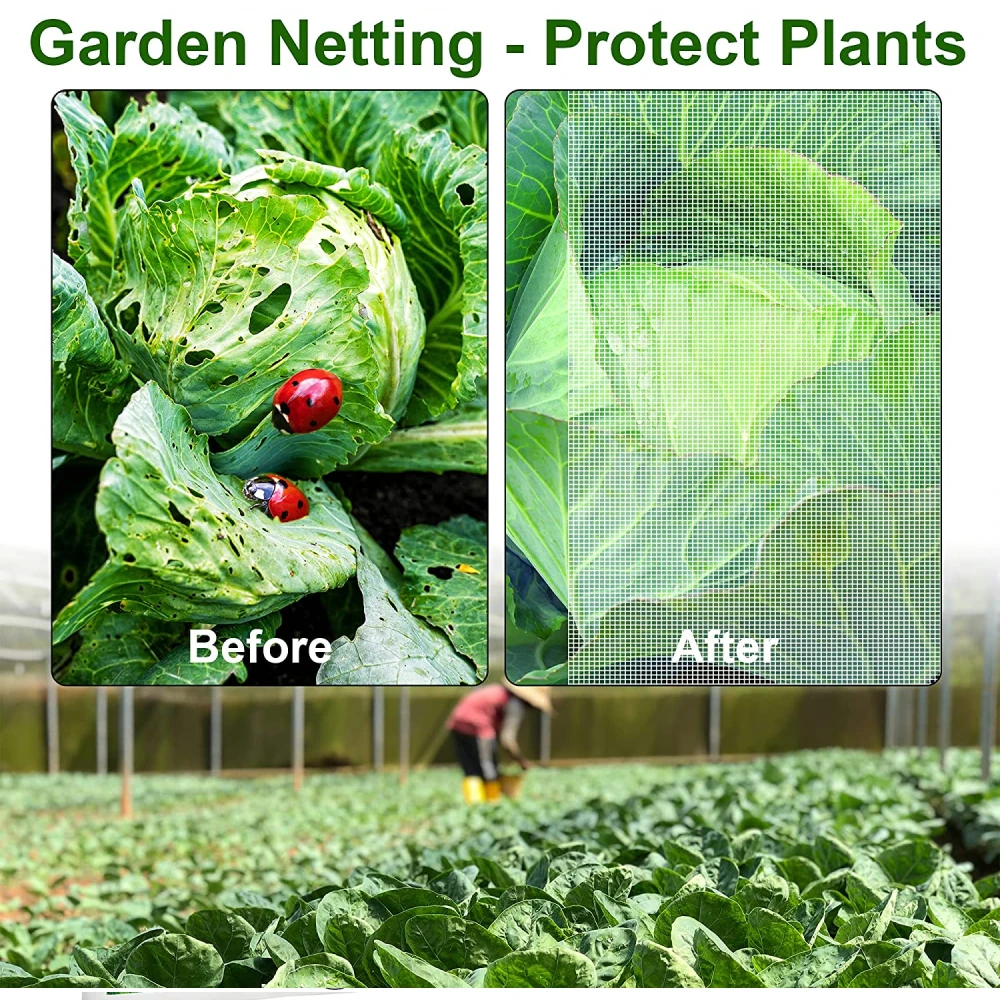 Garden Vegetable Insect Net Cover, Plant Flower Care Protection Network, Bird Pest Prevention Control Mesh, 6 m, 10m Long