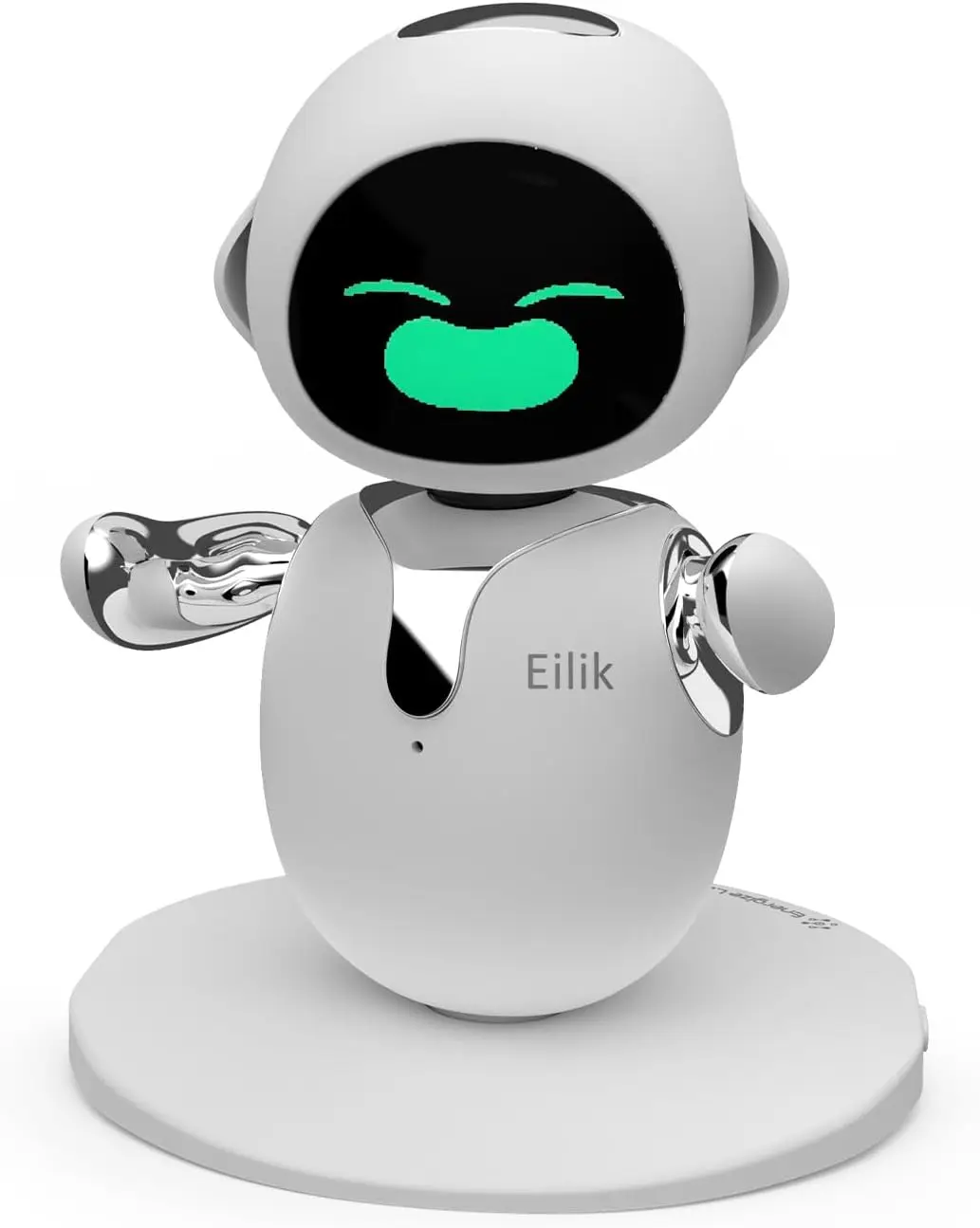 Eilik Silver Cute Robot Pets Toys with Abundant Emotions Animations and Mini Games Your Perfect Desk Touch Interactive Companion