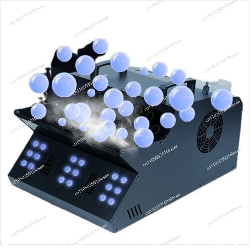 

Smoke Bubble Machine Double Wheel Smoke Bubble Machine with Light Wedding Props Bar Stage Special Performance