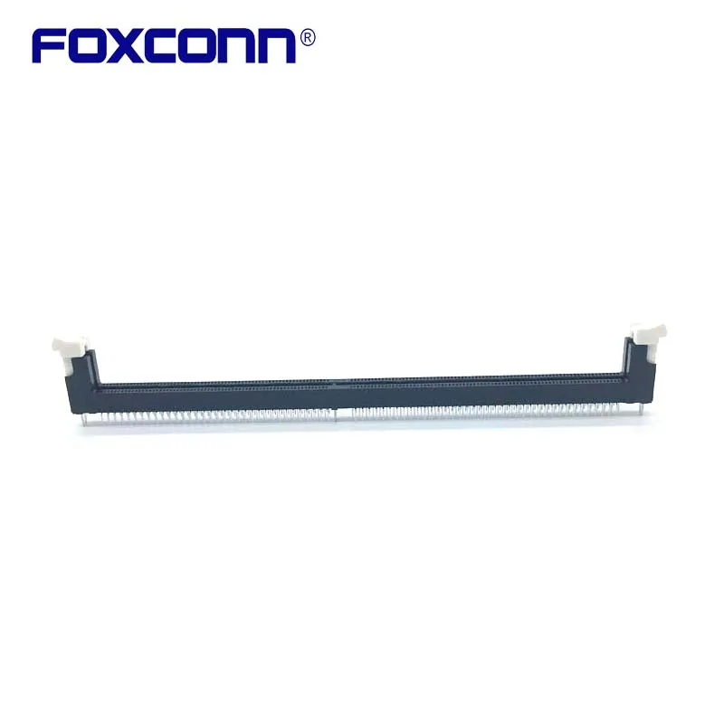 Foxconn-DDR4 Memory Slot, AH08813-A9B1G-4F Vertical, Orelha Preto e Branco, 288Pin