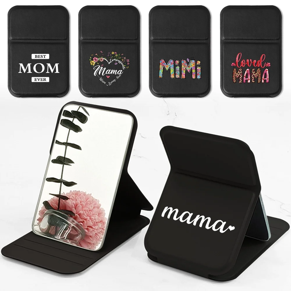 

Portable Desktop Makeup Mirror Foldable Cosmetic Mirror Beauty Tool High-Quality Makeup Mirror Mom Letters Pattern