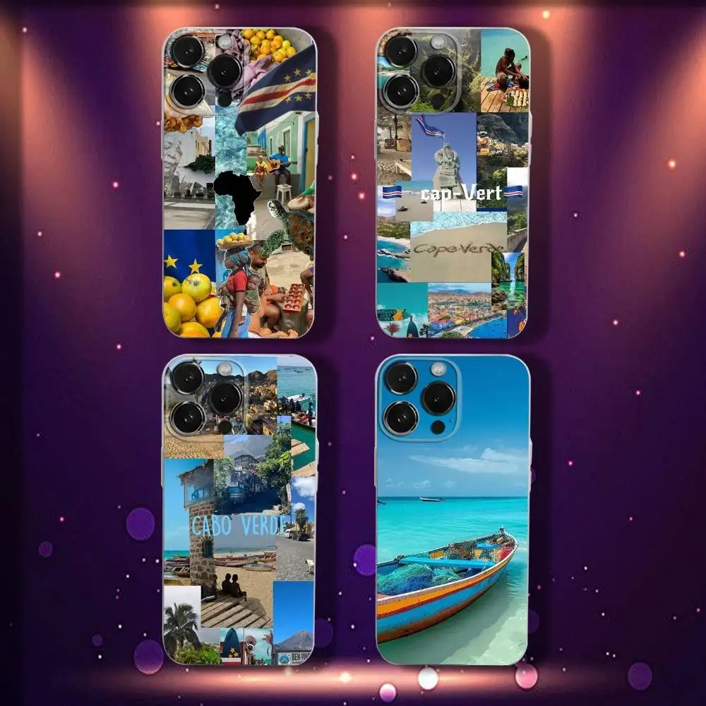 

Cape Verde Aesthetics Phone Case For iPhone 17,16,15,14,13,12,11,Pro,Max,Plus,E,SE4,Air,Mini Transparent Cover