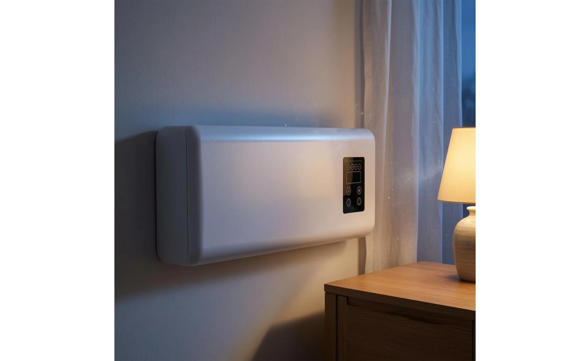 Electric Wall Heater Black Control Panel Wall-Mounted Heater Home Heating Modern Easy-Mount Electric Wall Heater Black Control Panel Wall-Mounted Heater Home Heating Modern Easy-Mount