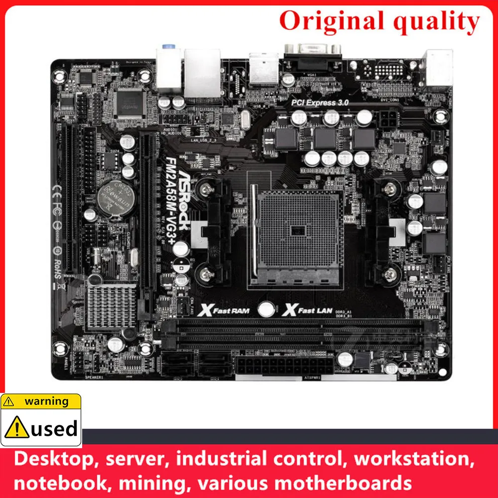 

Used For ASROCK FM2A58M-VG3+ Motherboards Socket FM2 FM2+ DDR3 32GB For AMD A58 Desktop Mainboard SATA II USB2.0